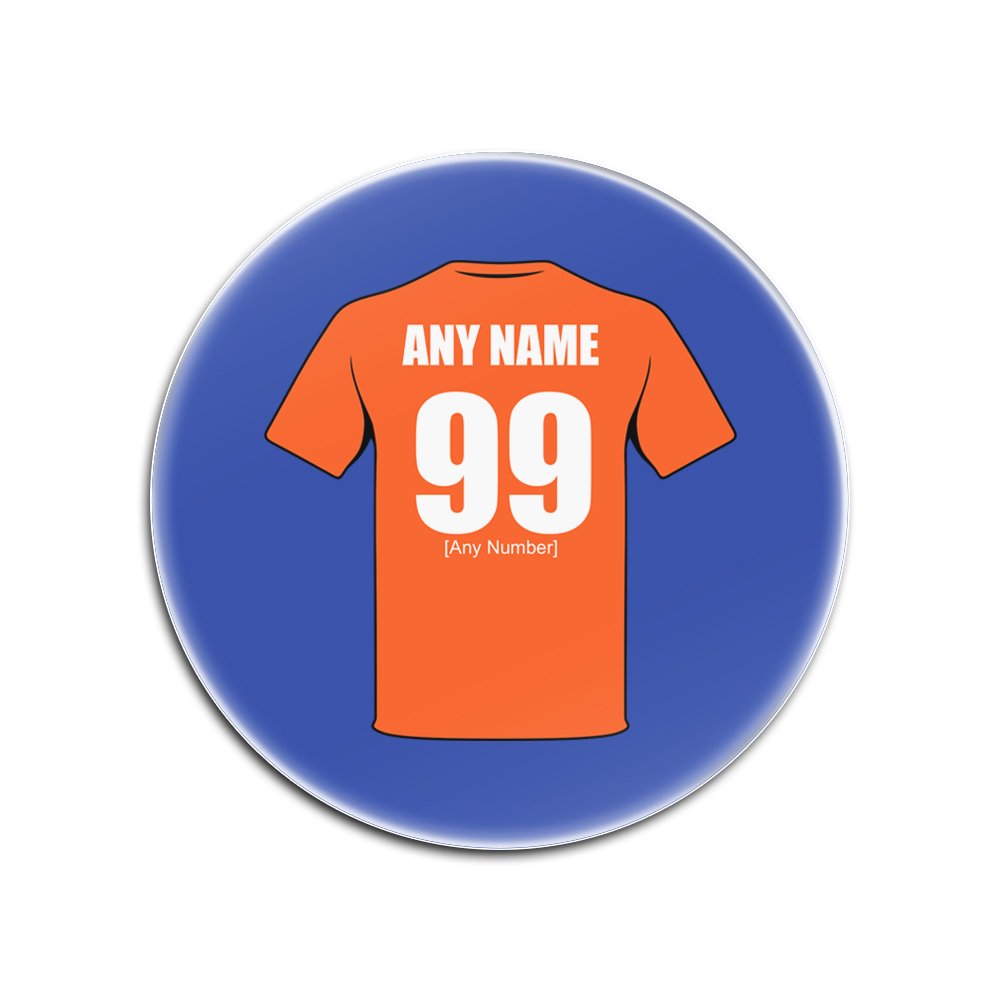 UNIGIFT Personalised Gift - Dundee United Round Glass Coaster (Football Club Design Theme, Colour Options) - Any Name/Message on Your Unique Mat Pad - The Terrors Arabs