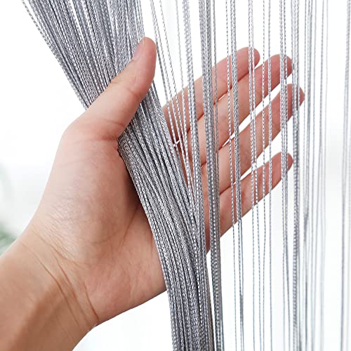 DALINA Textil - Panel Cortina Flecos de Hilos 150x260cm, Cortina de la Puerta, Cortina de Hilos de...