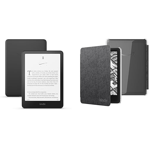 Kindle Paperwhite Clear Case Bundle: Includes Amazon Kindle Paperwhite 16GB (newest model) | Black & Clear Back Case | Black