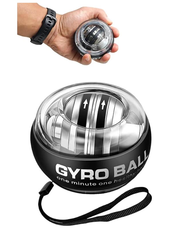 Mucit Home Gyro Ball El Bilek Egzersiz Topu El Kol Bilek Güçlendirme Kas Kuvvet Fitness Spor Egzersiz