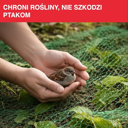 SWISSINNO Siatka chroniąca przed ptakami, drobnych oczkach, rozmiar - 10x2m – Mocna siatka ochronna do ogrodu, balkon i drzewek owocowych – Wielorazowa wilorazowego użytku - Zielona
