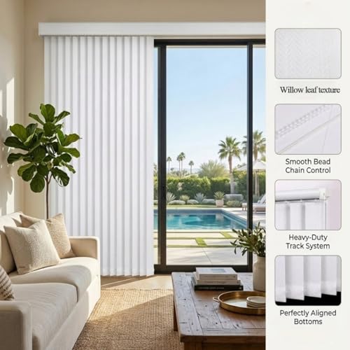 Divisor de habitación para puertas de patio ajustable con paneles modulares para correderas 3