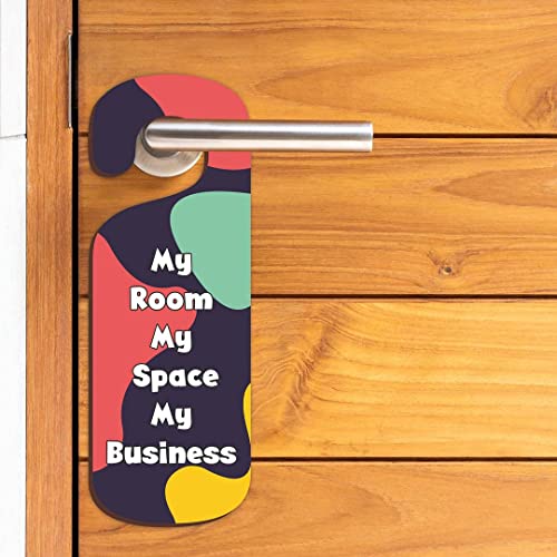Image of KREEPO My Room My Space My Business MDF Door Sign Hanger Size(24cm x 8.5cm) kr48