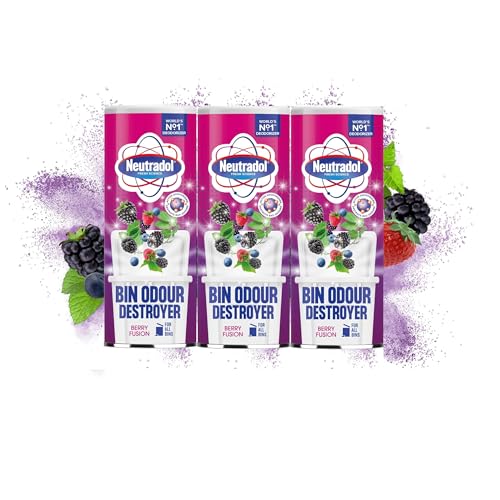 Image of 3 x Berry Bin Freshener Odour Destroyer Kitchen Food Bin Berry Fusion 350g