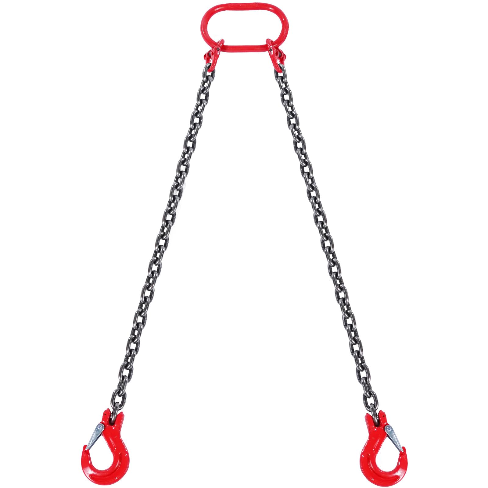 VEVOR Eslinga de Cadena de Elevación 2 Cadenas 8mm x 150cm Carga 2993 kg G80