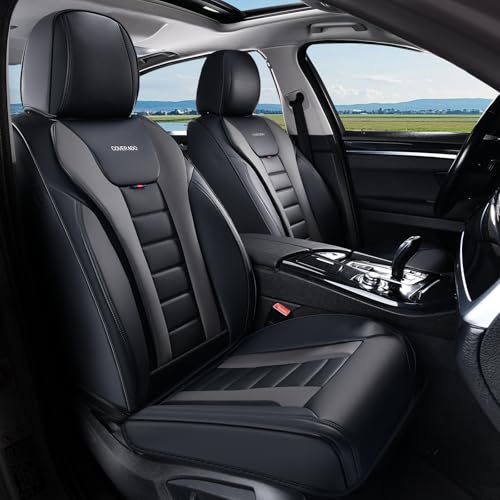 Image of Coverado Car Seat Covers, Front Covers for Cars, Car Seat Cover Front Seats, Automotive Seat Cover, Waterproof, Leather Car Seat Cushion, Universal Interior Covers Seat Protectors for Most Cars