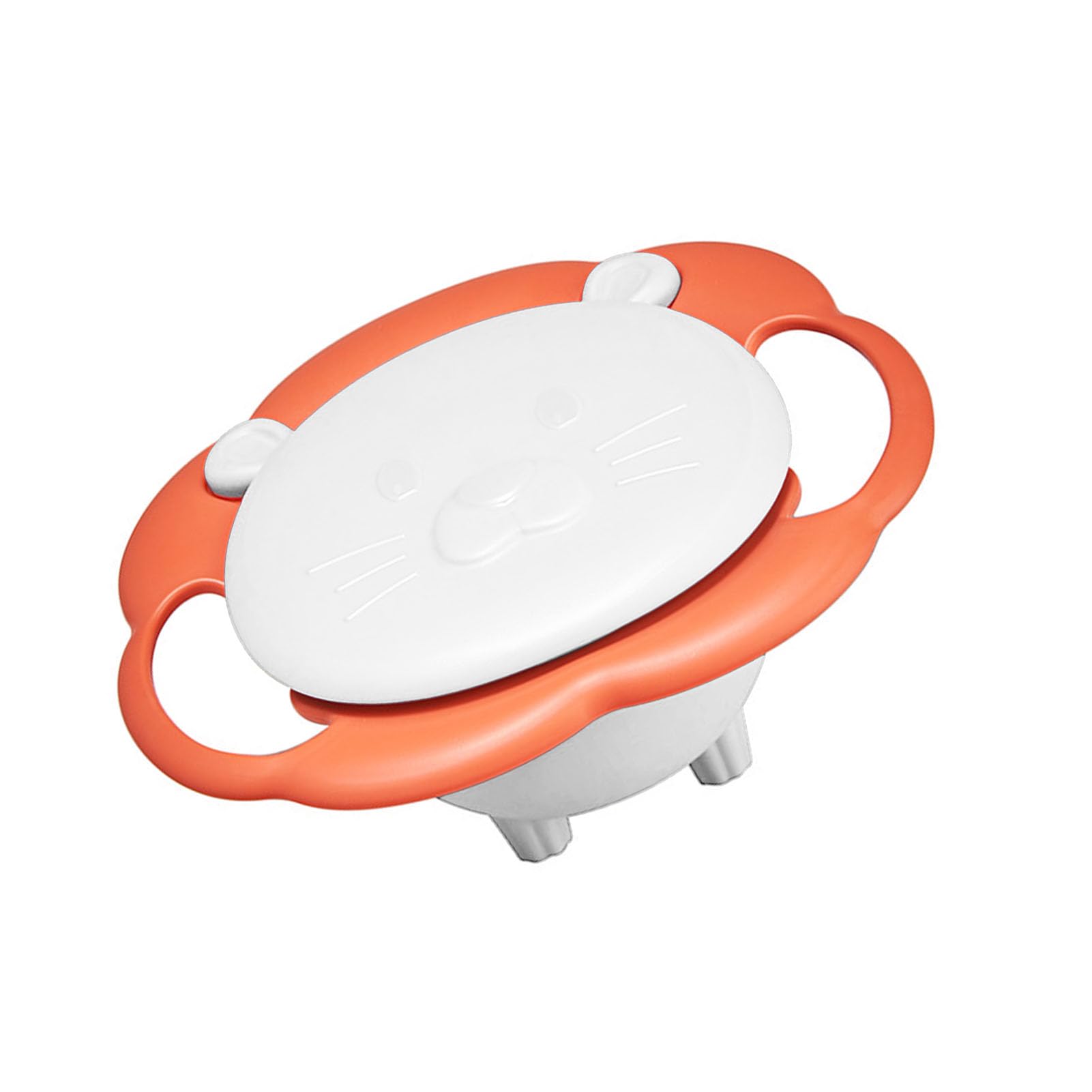 Cuenco Giroscópico, Cuenco para Niños Pequeños a Prueba de Caídas, Aspecto Bonito Giratorio de 360 ​​grados para Acampar (Blanca)