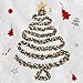 Mega-Loopolis Christmas Snowflake Tinsel Garland, 26.25Ft Red Silver Green with Snowflake Chunky Glittery Holiday Hanging Tinsel Decorations for Christmas Wedding Birthday Party Supplies Home Decor