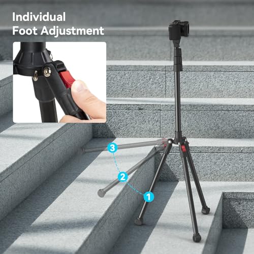 Image of SmallRig Phone Tripod with Remote, 67 inch Reverse-Folding Camera Tripod Stand