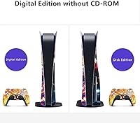 Vista 5 de Calcomanías de vinilo de anime para Playstation 5 versión de disco, adecuadas para consola PS5 y accesorios de controlador, compatible