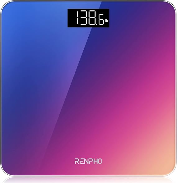 RENPHO Digital Bathroom Scale – LED Display, Body Weight Scale, Black, UK Made