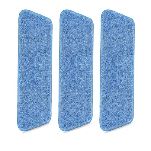 DAJING blue spray mop head is a package of three pieces and the replacement mop head is compatible with Addis Spray Flat