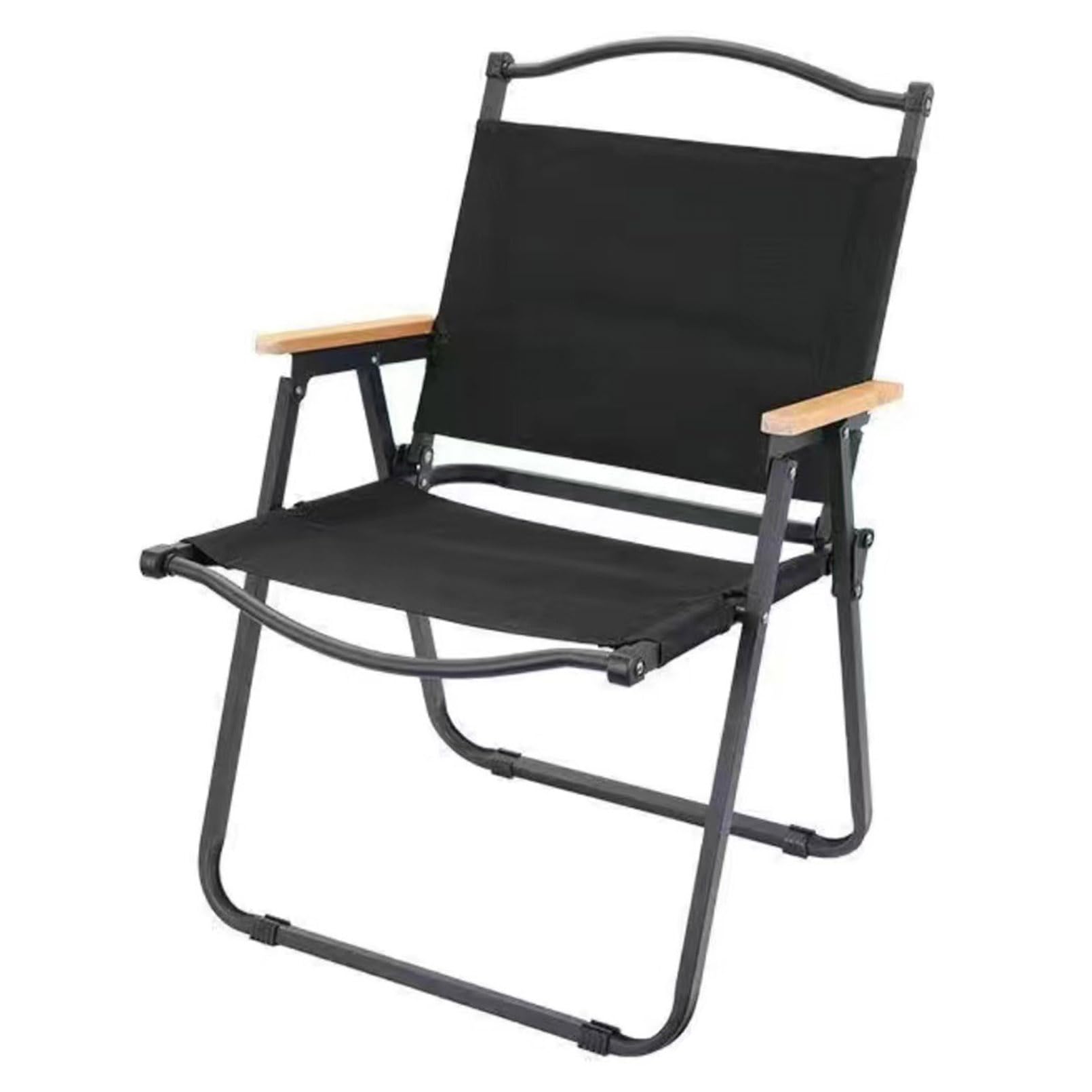 Chaise camping rembourrée haut de gamme avec finition bois