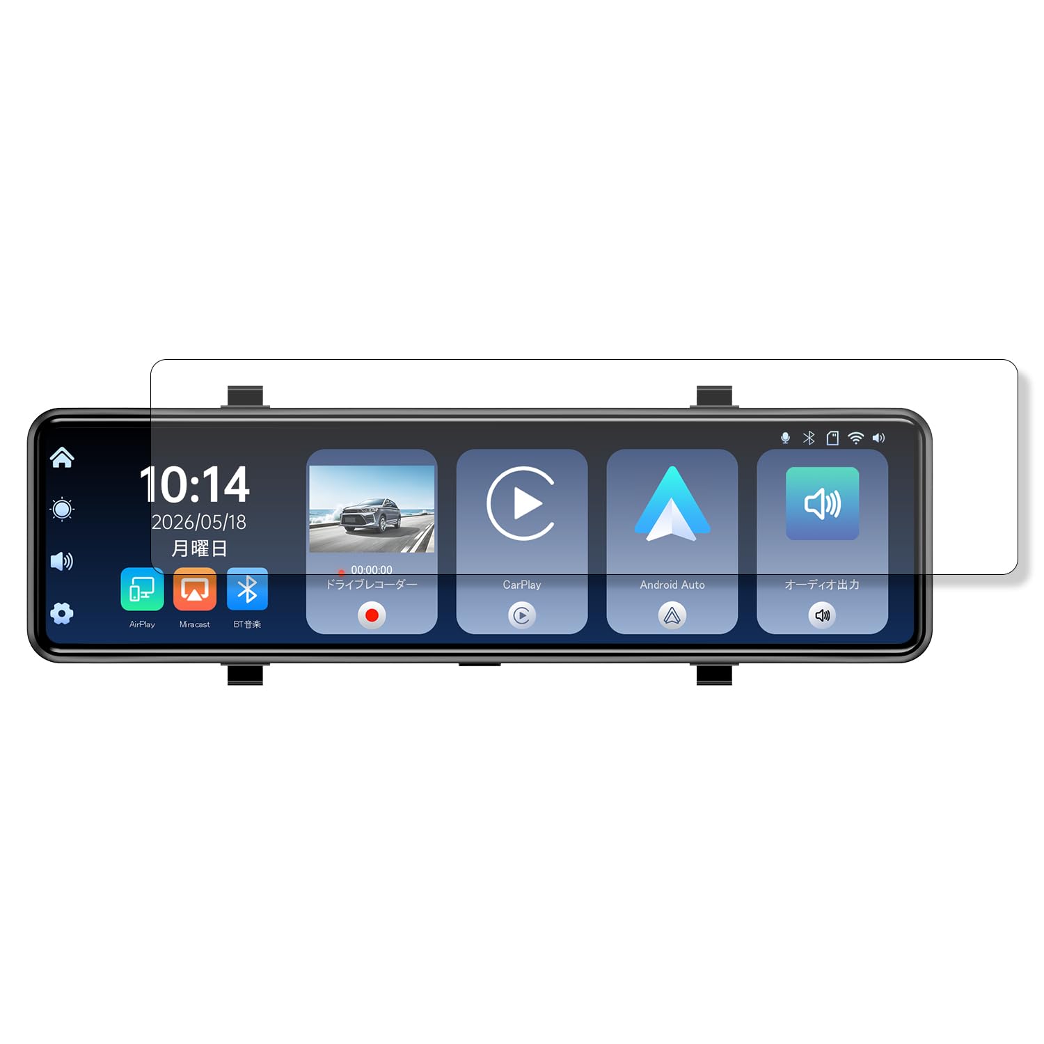 VANBAR DC609 ドラレコ 4K CarPlay AndroidAuto Amazon.co.jp: VANBAR ドライブレコーダー ミラー型 DC609反射防止