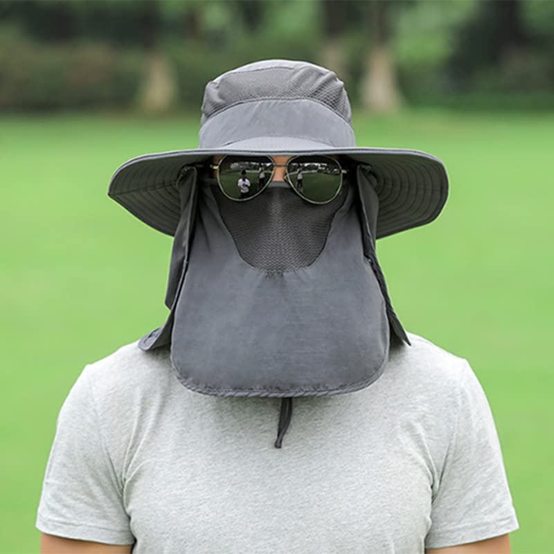 Czapka chroniąca przed słońcem, osłona UV z szerokim rondem, blokuje oparzenia słoneczne, zdejmowana klapa, Summer Essential, kolor obrazu, 1