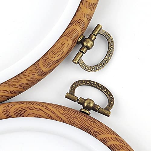 Wool Queen 3 Pieces 10'' 26Cm Rug-Punch Embroidery Ring Cross Stitch No Slip Hoops Set Imitated Wood Display Circle Kits For Art Craft Sewing Embroidery And Hanging #TOP5