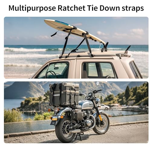 10 Stück Spanngurt,Zurrgurt,25 mm x 1m,Spanngurte mit klemmschloss Geeignet zum Bündeln von Transportern, Motorrädern und LKWs,nach DIN EN 12195-2 (1M)