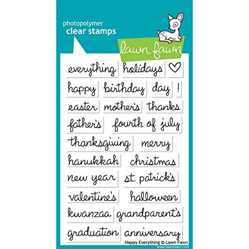 Lawn Fawn - Clear Acrylic Stamps - Happy Everything by Lawn Fawn