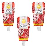 Wilton Red Icing Pouch with Decorating Tips, 3-Count, 8 Ounces