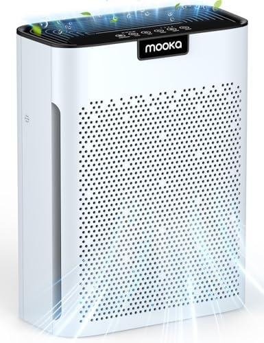 Air Purifiers for Home Large Room Up to 2000ft², MOOKA Air Purifiers for Home Pets with Washable Filter, Air Cleaner for Office, Bedroom, Dorm Room, Sleep Mode, 3 Speeds, Fragrance, Child Lock