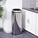 HOMCOM Papelera 50L Cubo Basura 33x25x84cm Sensor Detector Movimiento Automatico Acero