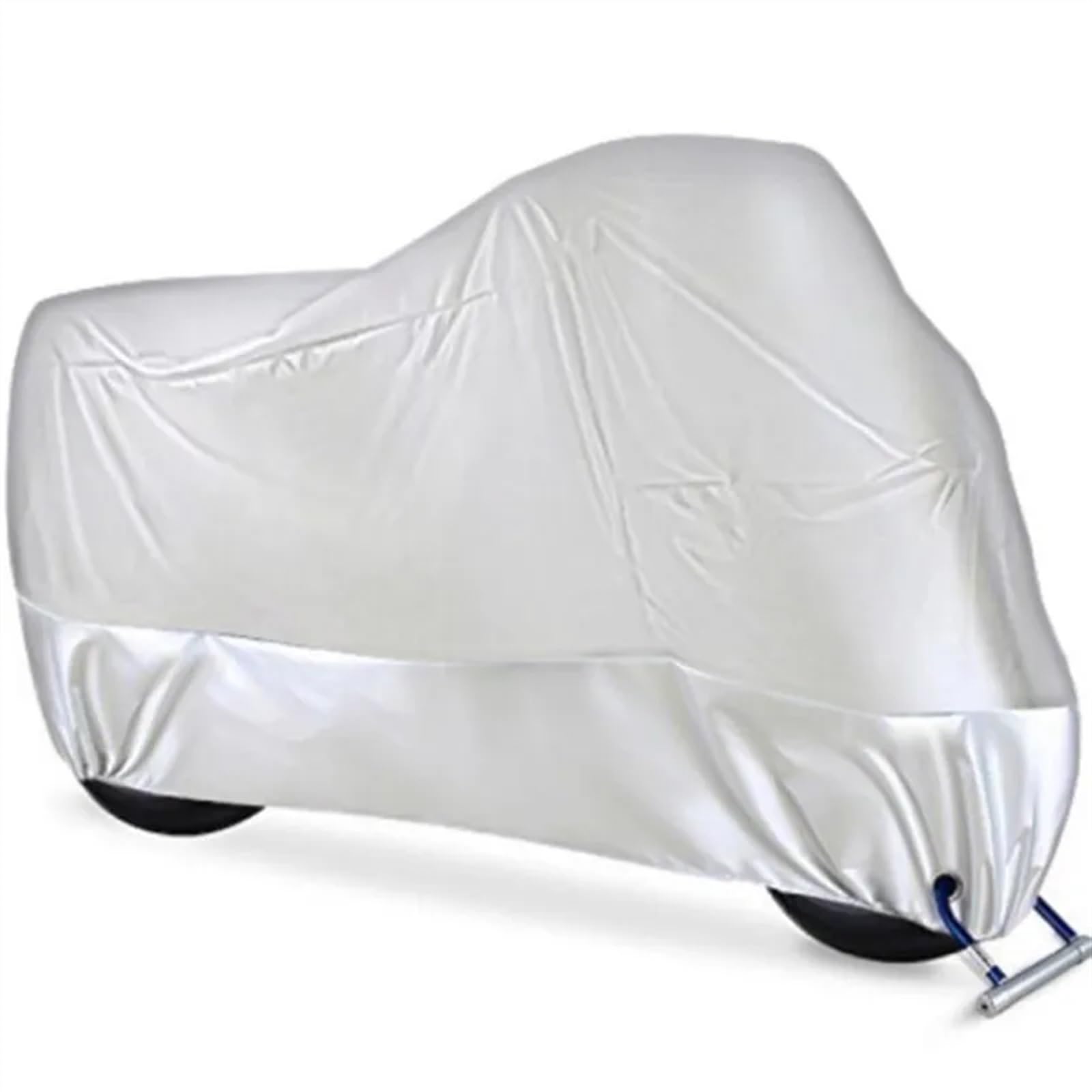 Telo Coprimoto,Copri Moto Telo coprimoto for auto, antipioggia, antipolvere, antisole, for esterni(Silver,XXXL long 2.65m)