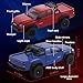BEEZRC FMS 1/24 RC Crawler FCX24M Tacoma Toyota Official Licensed ABS Hard Body 4WD Off-Road RC Rock Truck,2-Speed Transmission, Hobby Grade Remote Control Car for Adults RTR red
