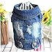 HANABASS Dog Denim Vest Small Puppy Jacket Sleeveless Coat for Medium Dogs Protective and Breathable Jean Jacket Apparel for Pet Winter and Summer Walks