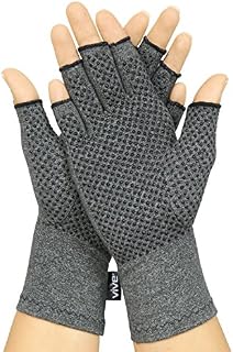 Vive Arthritis Gloves with Grips - Men & Women Textured Fingerless Compression