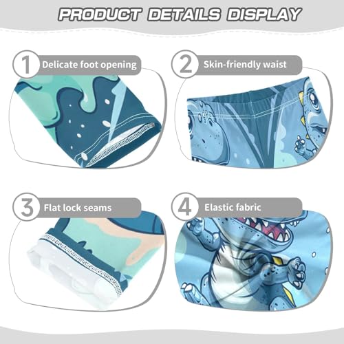 Bolaz Toddler Girls Leggings Printed Yoga Pants Leggings Cute Cartoon Dinosaur for Kids3