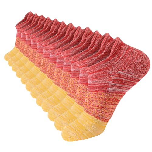 Image of Women's Short Athletic Socks - 6 Pairs Hiking Marathon Socks, Breathable, Non-Slip, Comfortable, Running, Marathon