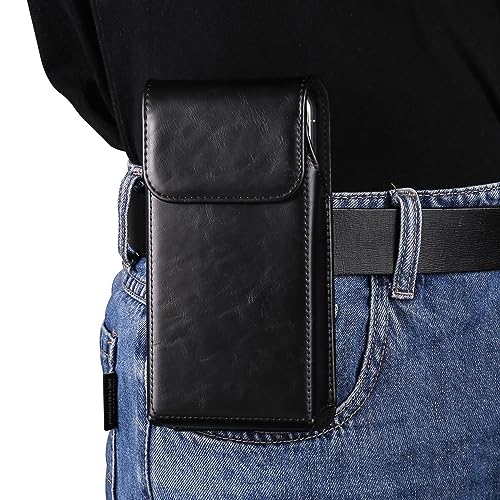 Funda para teléfono Funda universal de cuero Compatible with teléfono celular con funda con clip Compatible with cinturón Compatible with iPhone 11 Pro Max/XS Max, Compatible with Samsung Galaxy S10+/