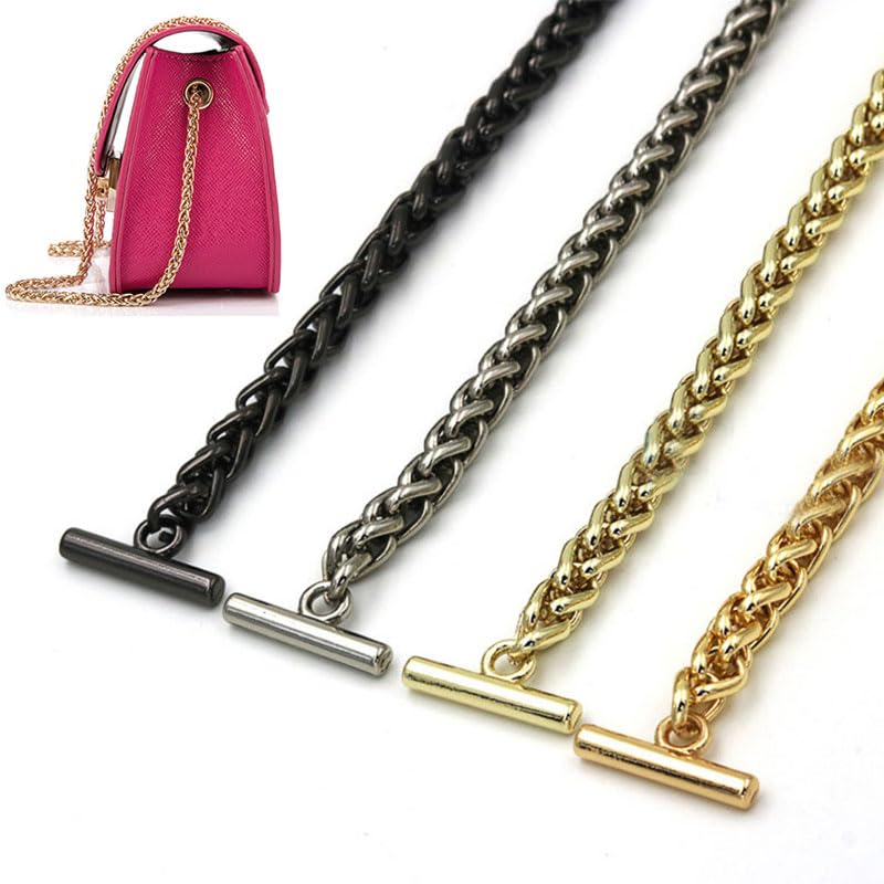 Cadena para Bolso Correa de Cadena de Metal de 100-120cm de Largo for Bolsos, Asas DIY, Accesorios Cruzados, Repuesto Desmontable, Correa de Cadena extendida for Bolso Cadena Bolso(Noir,100cm)