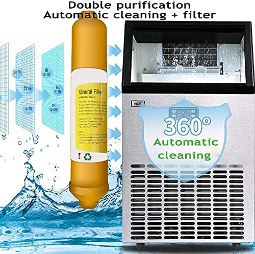 ywewsq Ice Makers Machine Countertop, kommerzieller Eiswürfelbereiter, Macht 121 Pfund EIS in 24 Stunden – Eiswürfel… – Bild 7