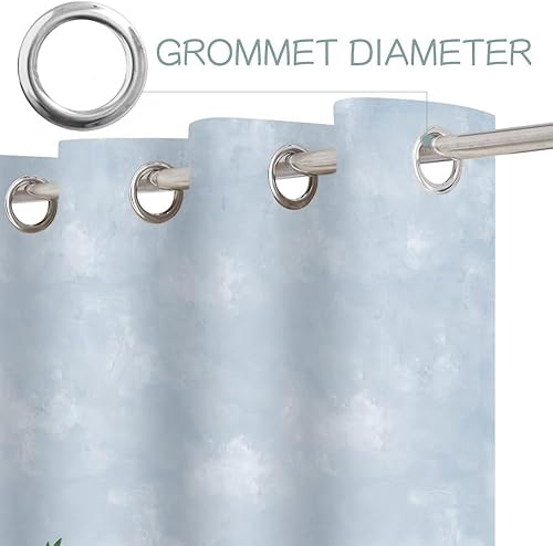 Miniatura 6 de Cortina de flores, 2 paneles de 42 x 63 pulgadas, plantas de primavera, jardín, malas hierbas, patrón de flores silvestres, cortina de ventana