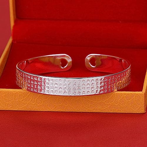 Bracelet S999 fleur de lotus et mantras tibétains pour la sérénité des femmes