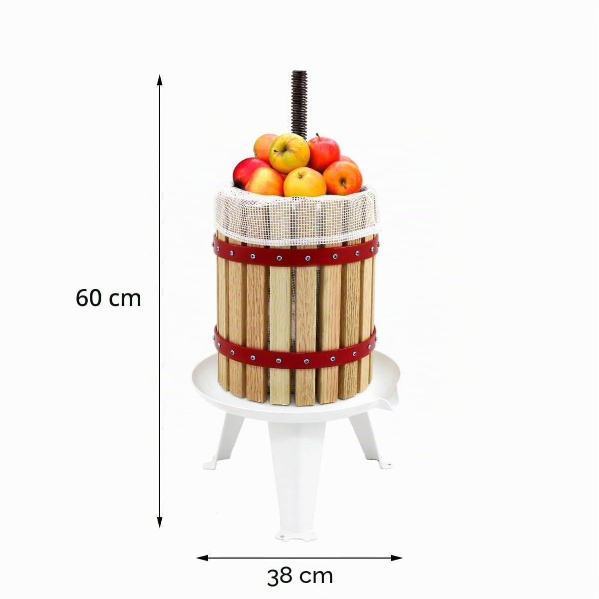 KuKoo – Pressoir à Fruits Traditionnel de 12 litres pour la Fabrication de Jus de Fruit, Vins et Cidres