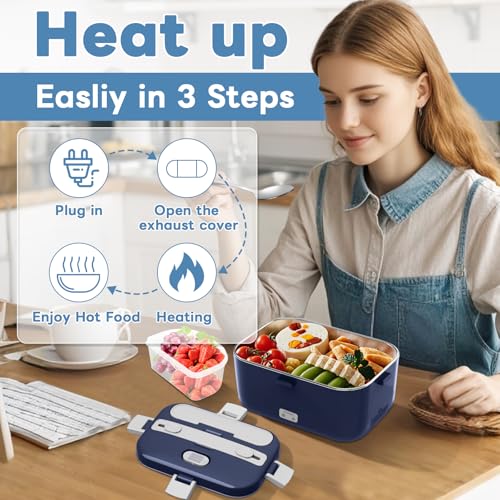 DUPASU Electric Lunch Box Food Warmer 1 8L Heated Box for Adults - image 5