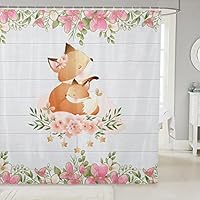 Set di tende da doccia per porcellini d'india, set di tende da doccia motivo floreale, rosa, per porcellini d'india, per il bagno, per animali domestici, bambini, accessori da bagno, 170 x 190