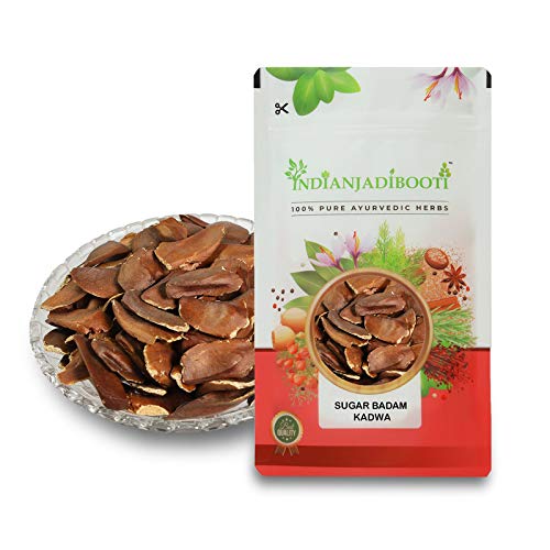 IndianJadiBooti Sugar Badam Kadwa - Kadua Badam - Sky Fruit - Almond, 100 Grams