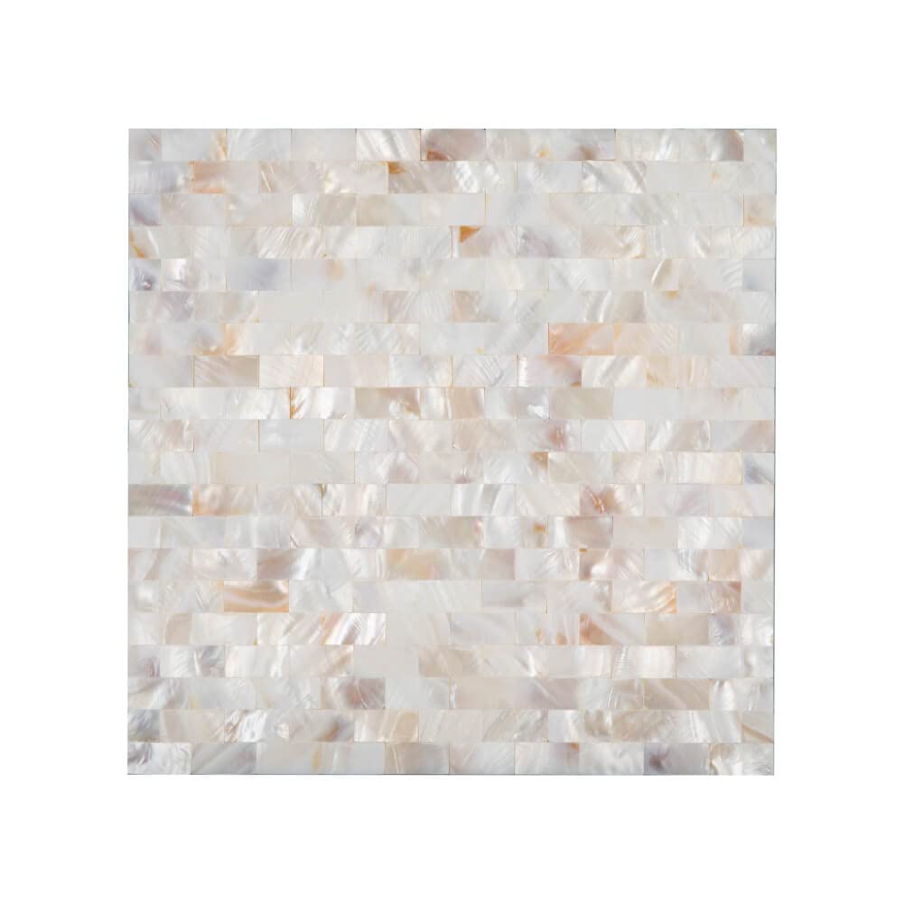 Soulscrafts 6Pack Peel and Stick Shell Backsplash Mother of Pearl Wall