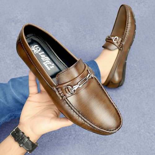 Image of TROTUS Men's Loafer for Men | Stylish & Comfortable with Soft Cushioned Insole | Hand-Stitched Design for Trendy