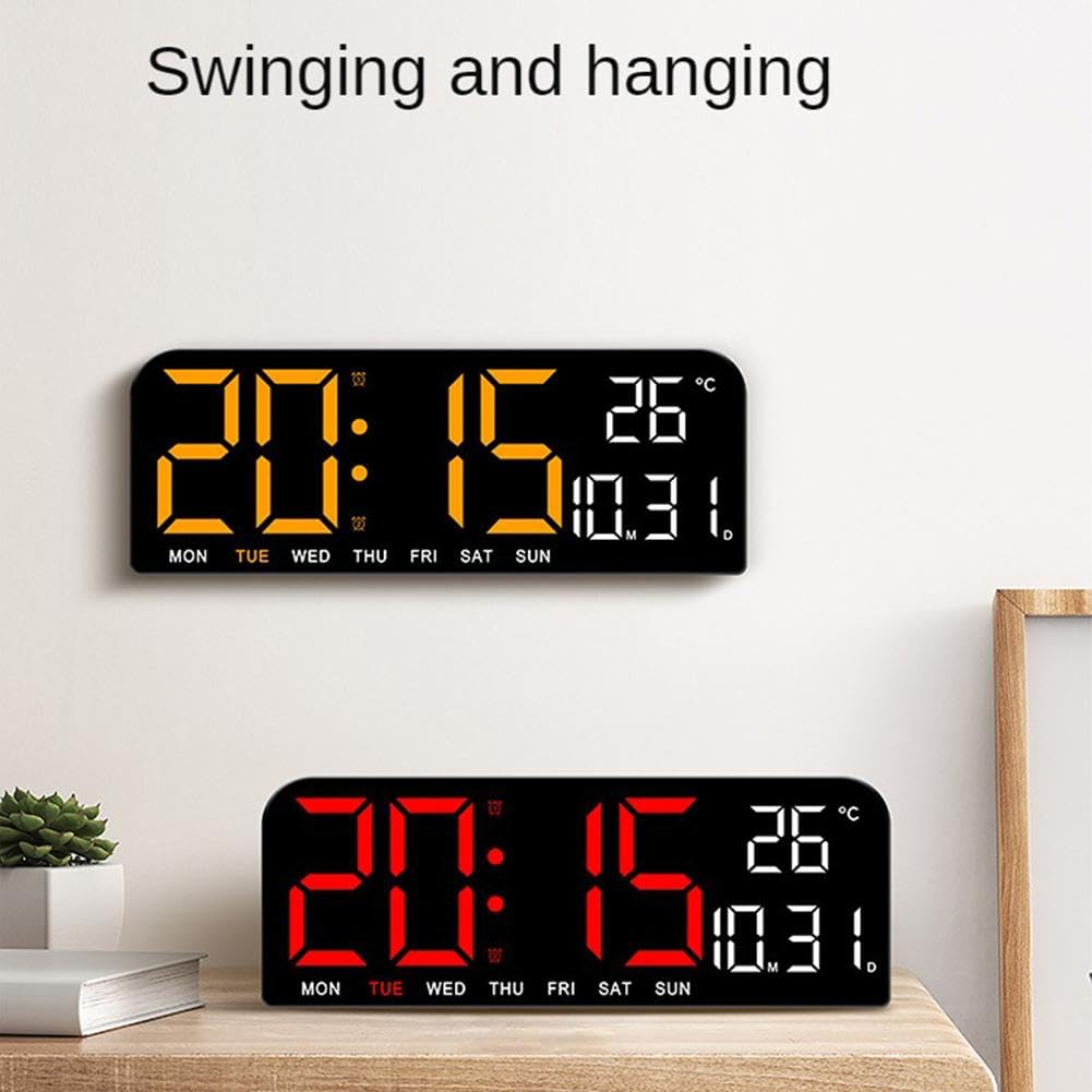 CTDWNT Digital Wall Clock with Seconds for Gym,LED Digital Clock