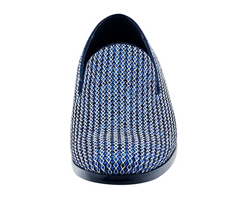Image of Amali Men's Embellished Velvet Tuxedo Loafers, Smoking Slippers