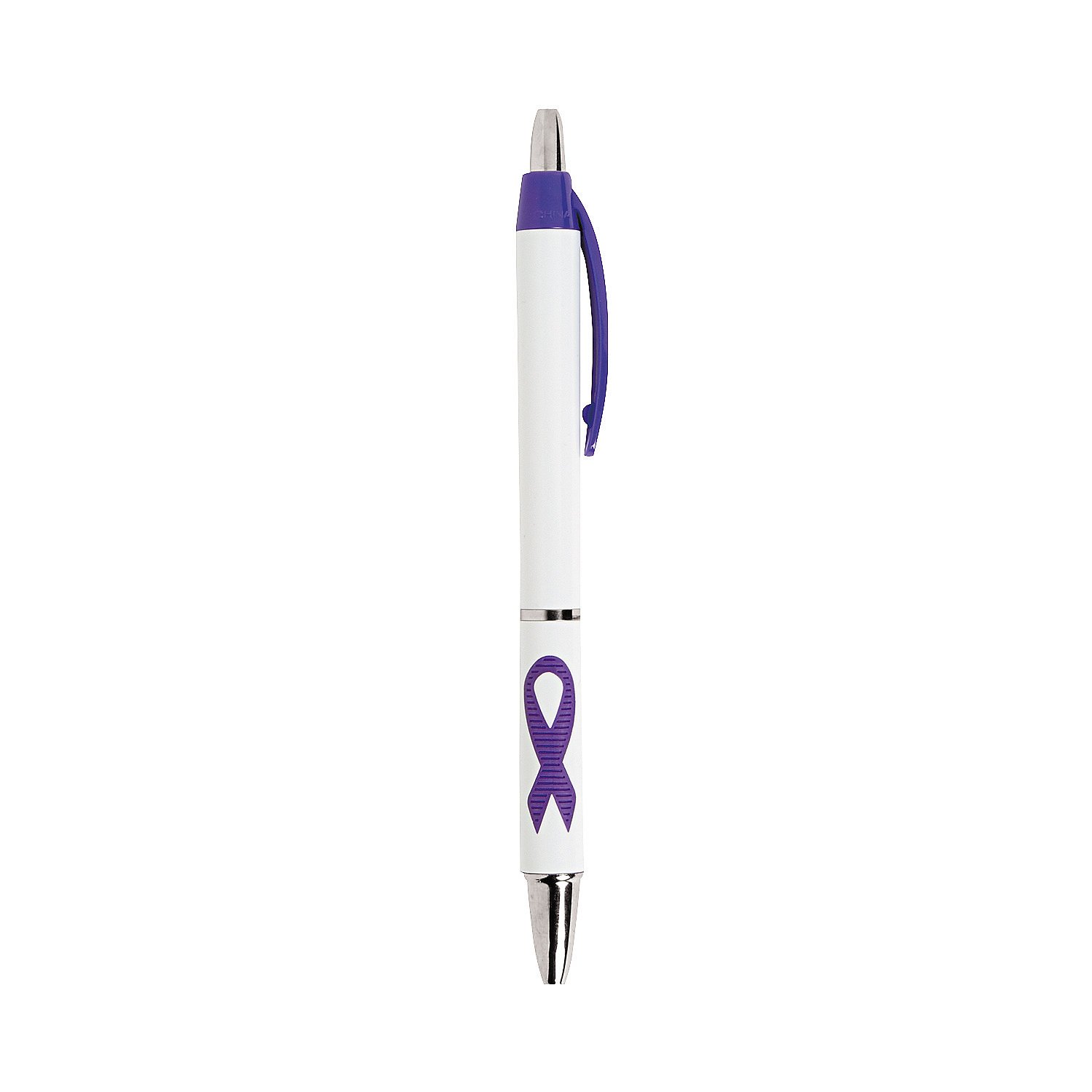 Fun Express - Purple Ribbon Grip Pen - Stationery - Pens - Basic - 24 Pieces