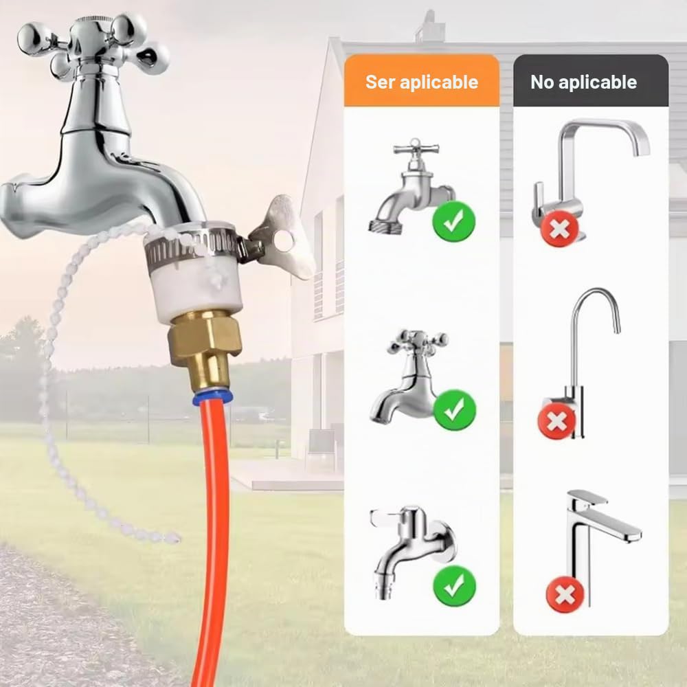 Palo Telescópico de Agua 10m con Cepillo Flexible 55cm|Cabezal Ajustable 180°|Incl Manguera Anticongelante 20m y Accesorios,con Bolsa de Almacenamiento|para Paneles Solares,Ventanas,Caravanas