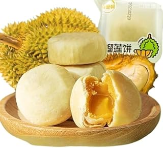 Authentic Durian Cake,Pastry,Healthy Breakfast Cake,Dim Sum,Snack Food,Fruit Snacks,Dessert,Instant Delicious Chinese Snacks Gifts (10bags)