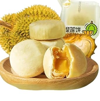 Authentic Durian Cake,Pastry,Healthy Breakfast Cake,Dim Sum,Snack Food,Fruit Snacks,Dessert,Instant Delicious Chinese Snacks Gifts 2bags