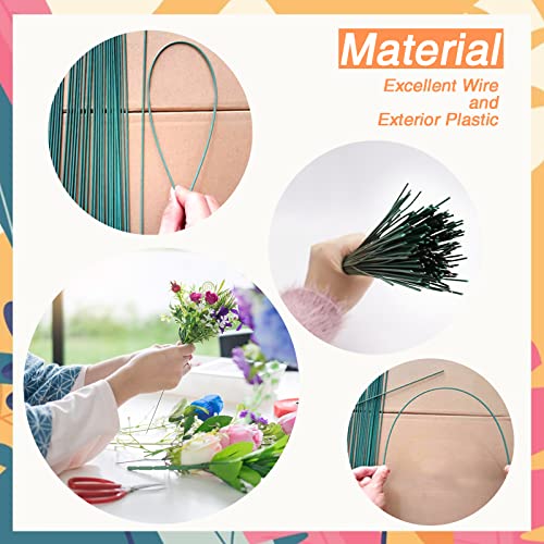 image for Hamiggaa 200 Pcs Floral Flower Stem Wire,16 Inch 22 Gauge Floral Stems