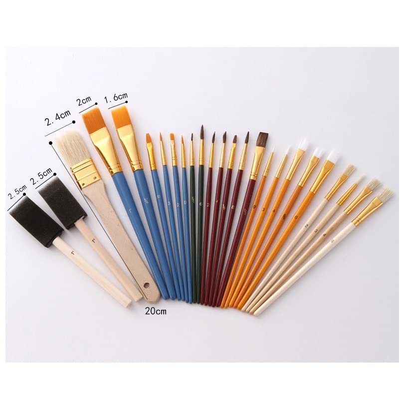 Juego de Pinceles en Miniatura para Acuarela, Pincel de Pelo de Nailon, Herramienta Profesional para óleo